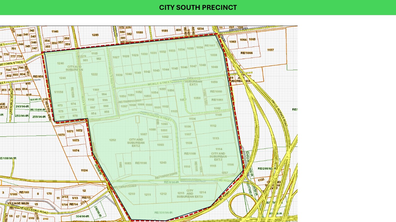 City South Improvement District Map